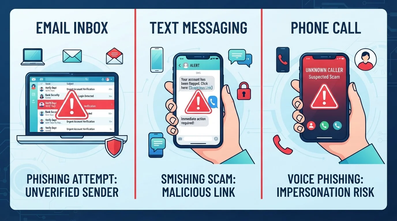 Phishing, Smishing, and Vishing: Recognising Online Scams Across Every Channel